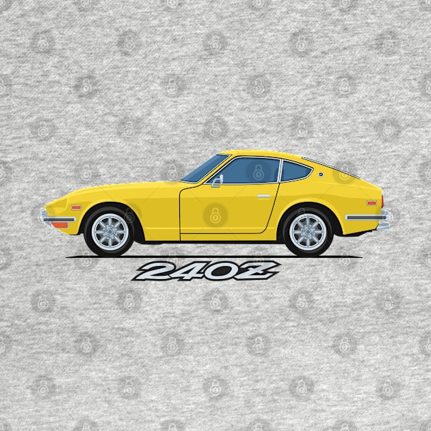 240z Fairlady classic sport coupe side yellow by creative.z